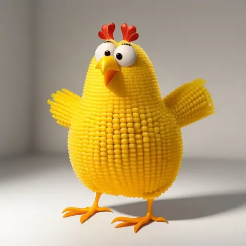 00551-120445116-a confused chicken made of corn, pixar, white background.webp